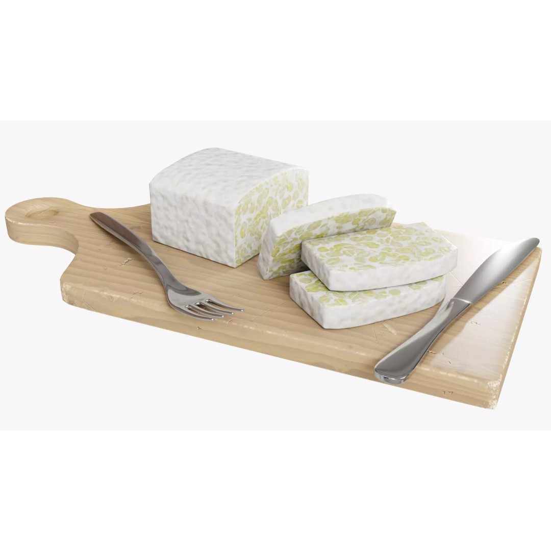Tempeh 3D Model – Realistic PBR Food Asset, FBX, OBJ, Blender - View 2