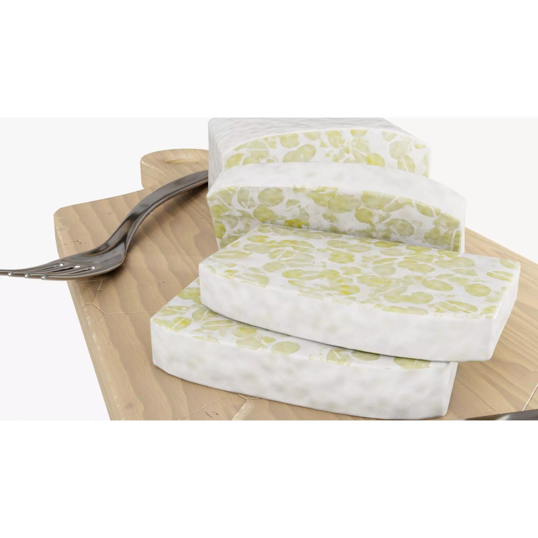Tempeh 3D Model – Realistic PBR Food Asset, FBX, OBJ, Blender - View 6