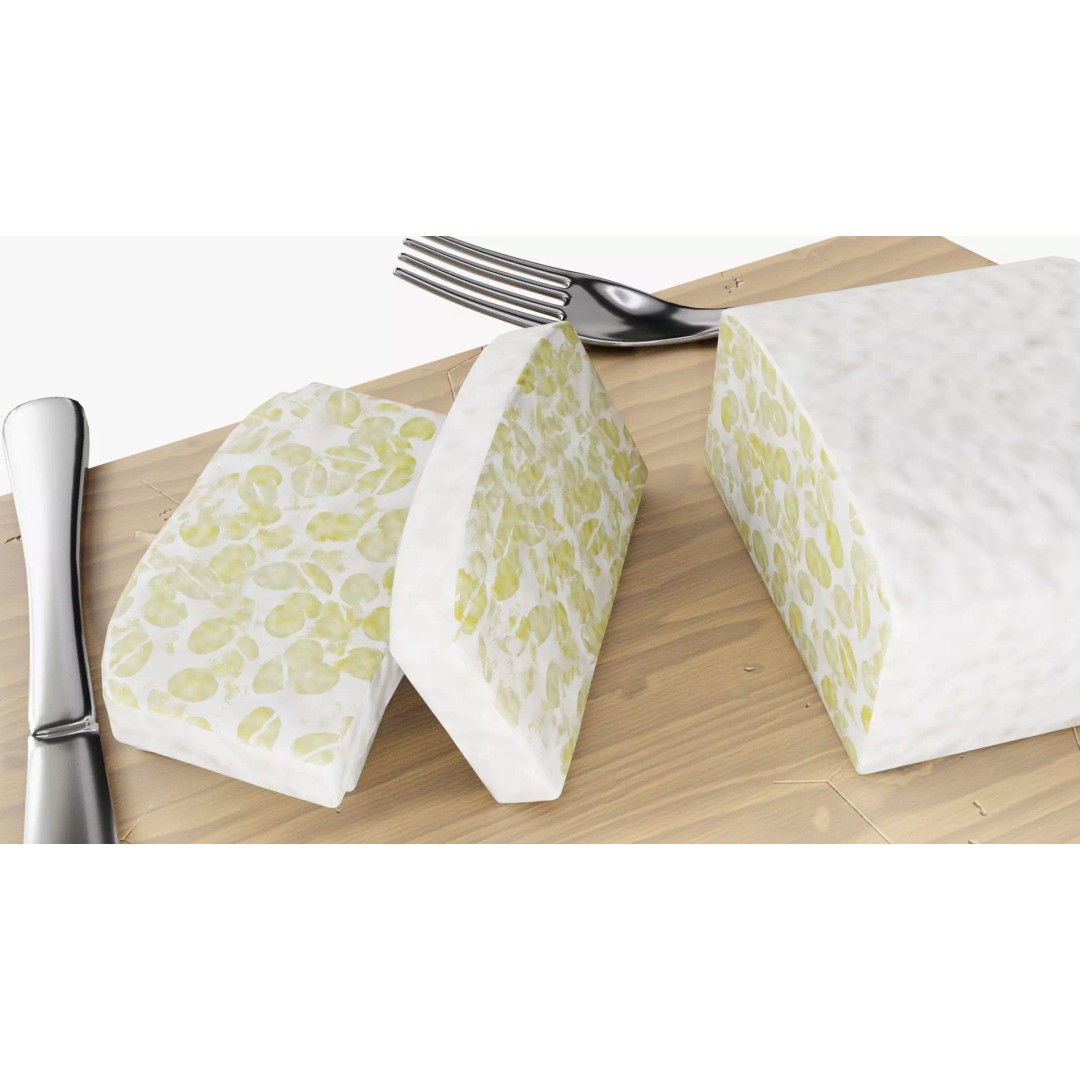 Tempeh 3D Model – Realistic PBR Food Asset, FBX, OBJ, Blender - View 7