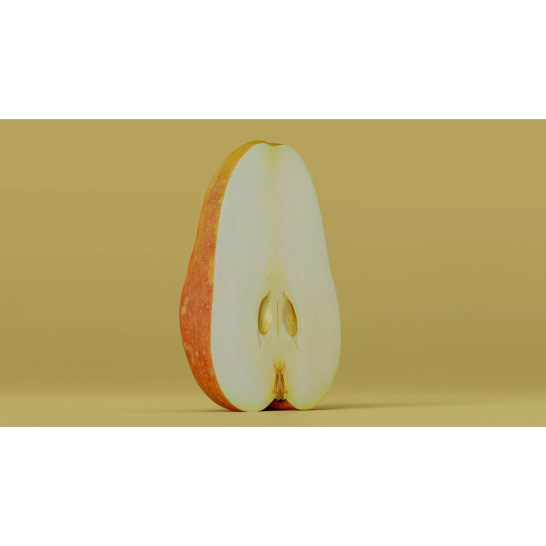 Hyper-Realistic Yellow Pear 3D Model – Low Poly Game Asset, FBX - View 19
