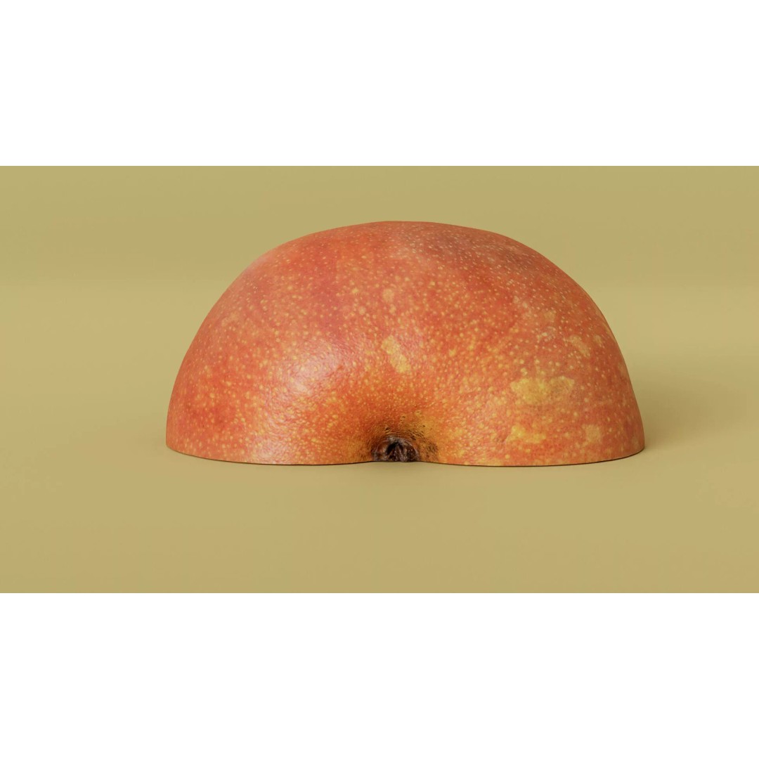 Hyper-Realistic Yellow Pear 3D Model – Low Poly Game Asset, FBX - View 20