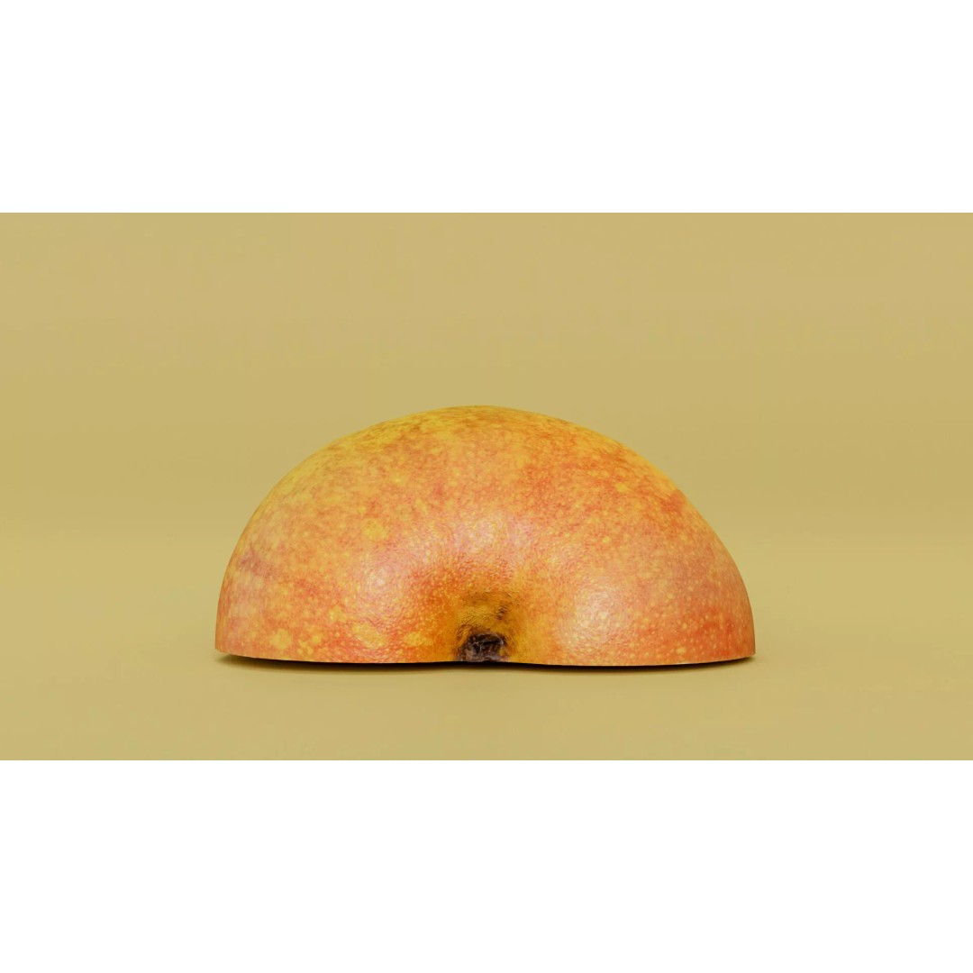 Hyper-Realistic Yellow Pear 3D Model – Low Poly Game Asset, FBX - View 24