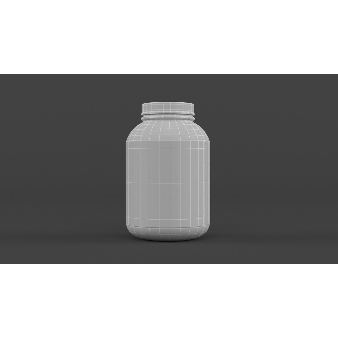 Protein Powder Collection 3D Model – High Poly PBR Asset, FBX