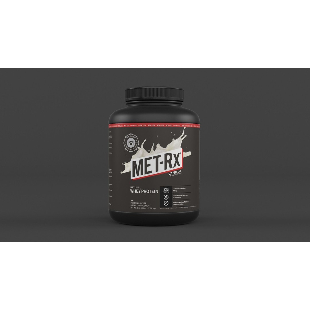 Protein Powder Collection 3D Model – High Poly PBR Asset, FBX - View 3