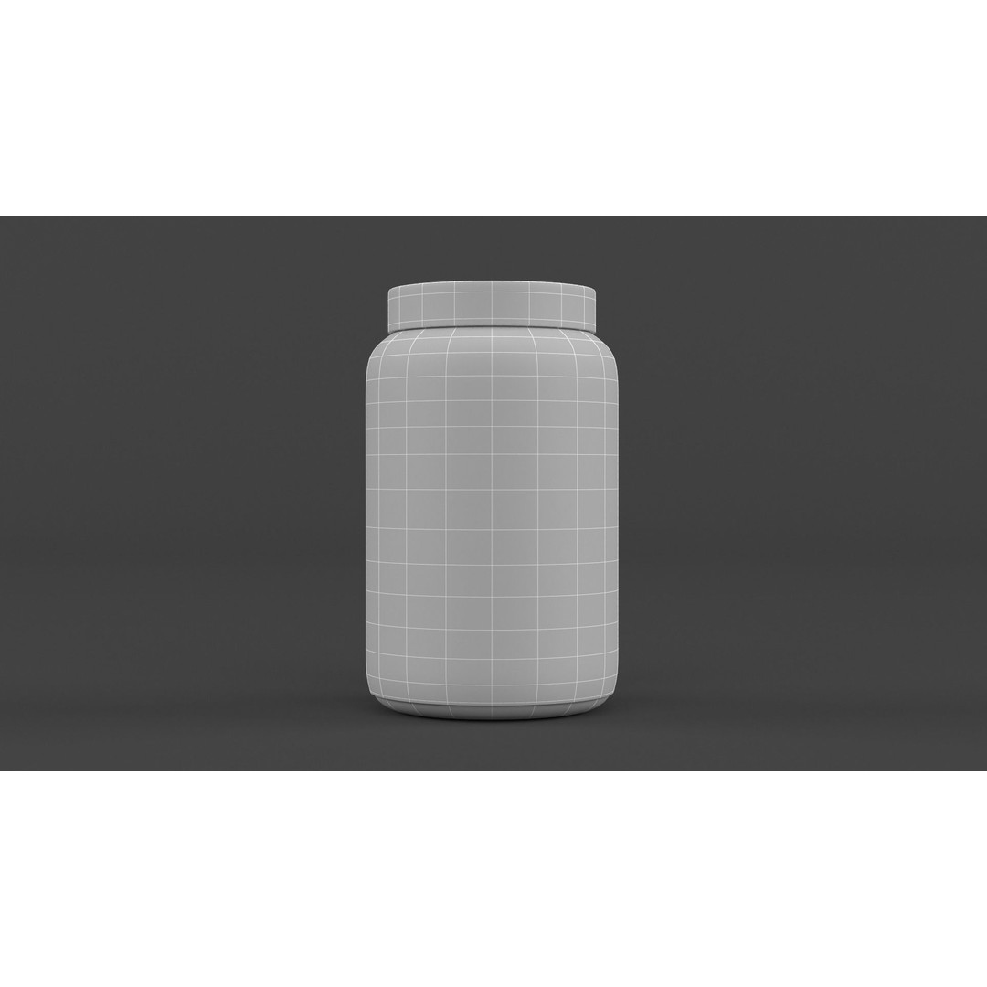Protein Powder Collection 3D Model – High Poly PBR Asset, FBX - View 34
