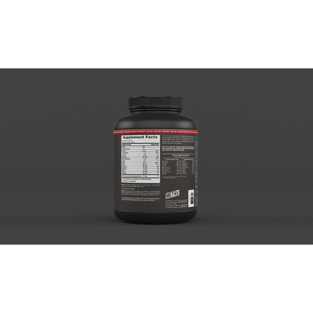 Protein Powder Collection 3D Model – High Poly PBR Asset, FBX - View 4