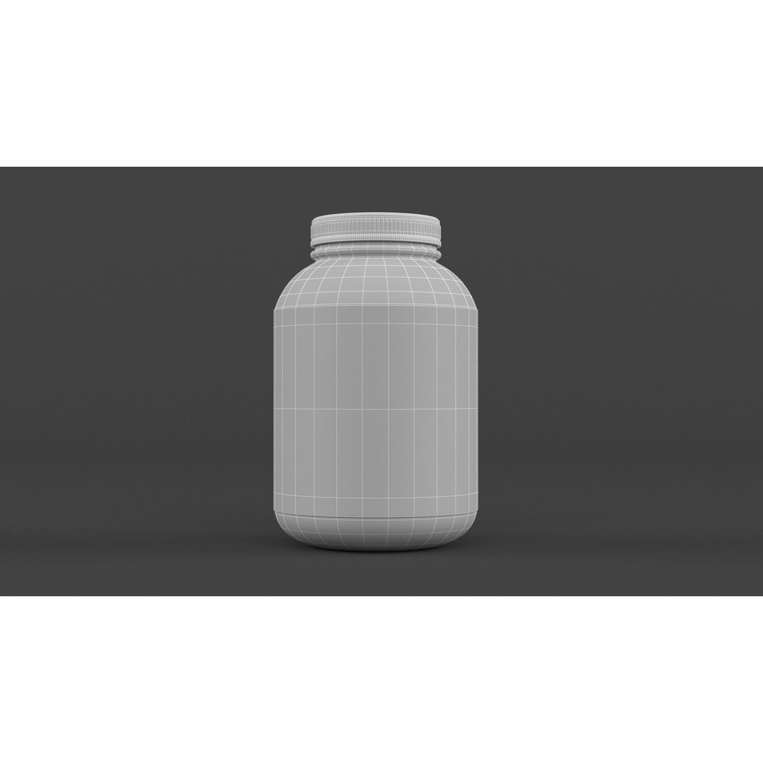 Protein Powder Collection 3D Model – High Poly PBR Asset, FBX - View 43