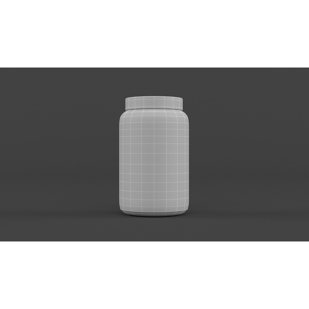 Protein Powder Collection 3D Model – High Poly PBR Asset, FBX - View 44