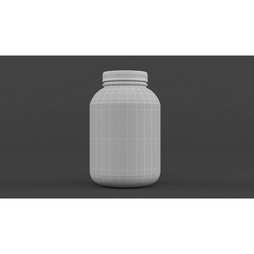 Protein Powder Collection 3D Model – High Poly PBR Asset, FBX - View 45