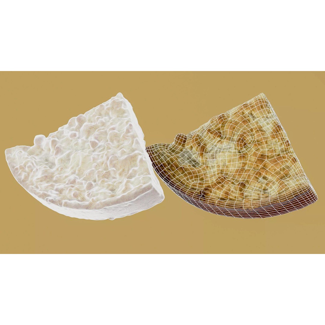 Apple Pie Slice 3D Model – Low Poly PBR Game Asset, FBX - View 3