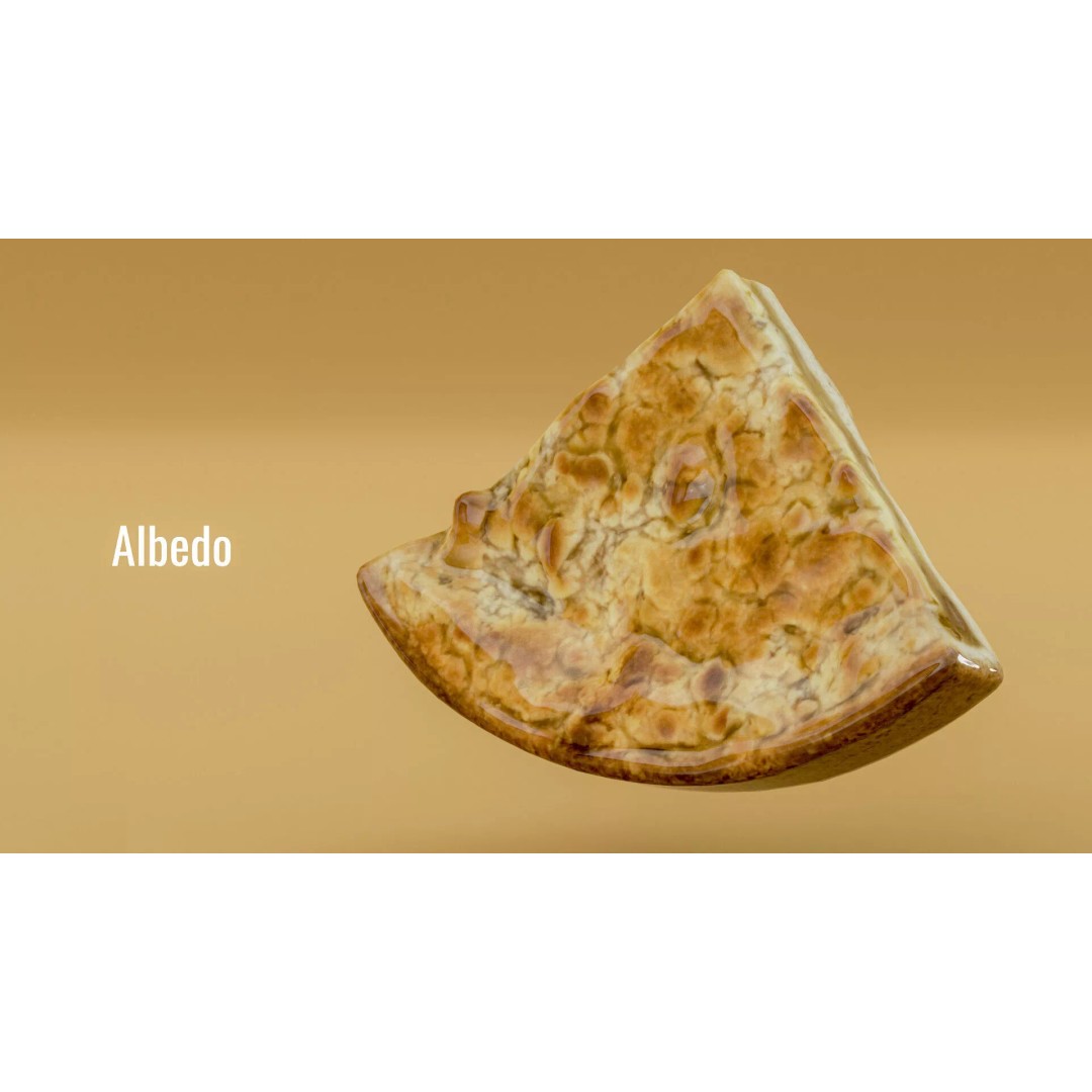 Apple Pie Slice 3D Model – Low Poly PBR Game Asset, FBX - View 4