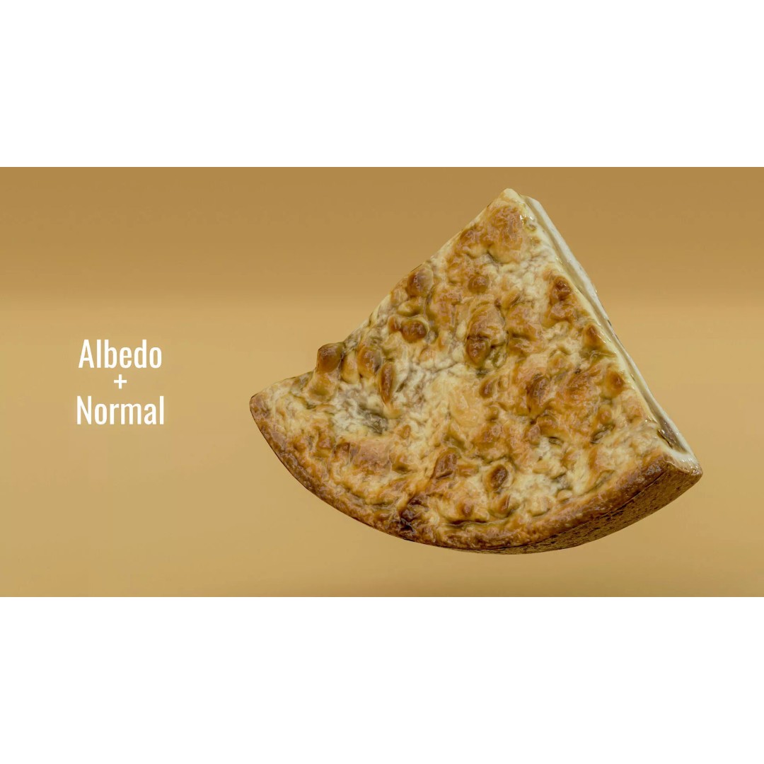 Apple Pie Slice 3D Model – Low Poly PBR Game Asset, FBX - View 5