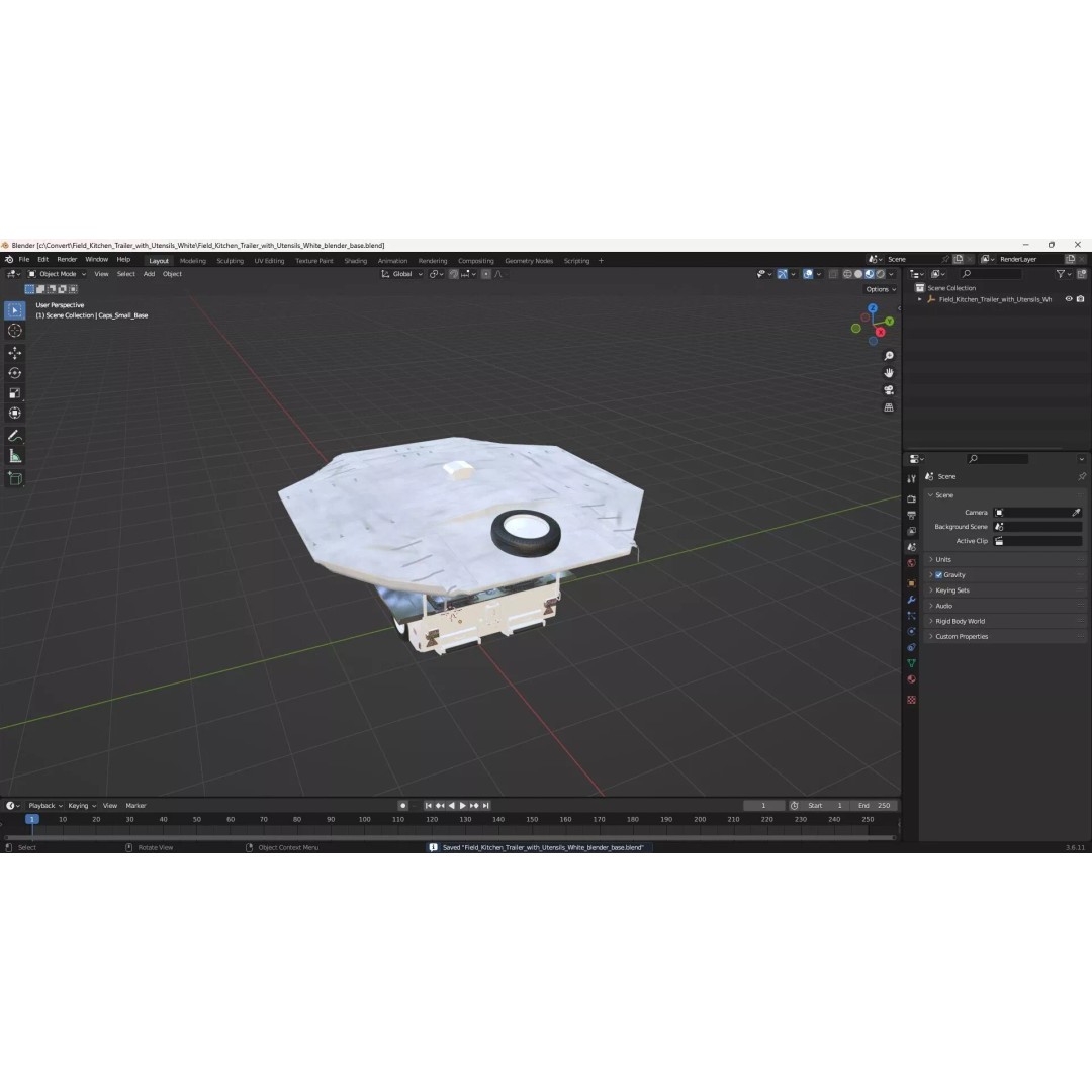 Field Kitchen Trailer 3D Model – Versatile Outdoor Cooking Unit, FBX - View 20