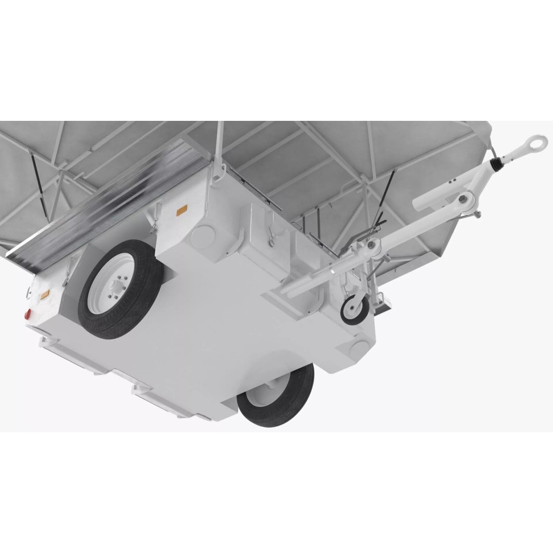 Field Kitchen Trailer 3D Model – Versatile Outdoor Cooking Unit, FBX - View 9