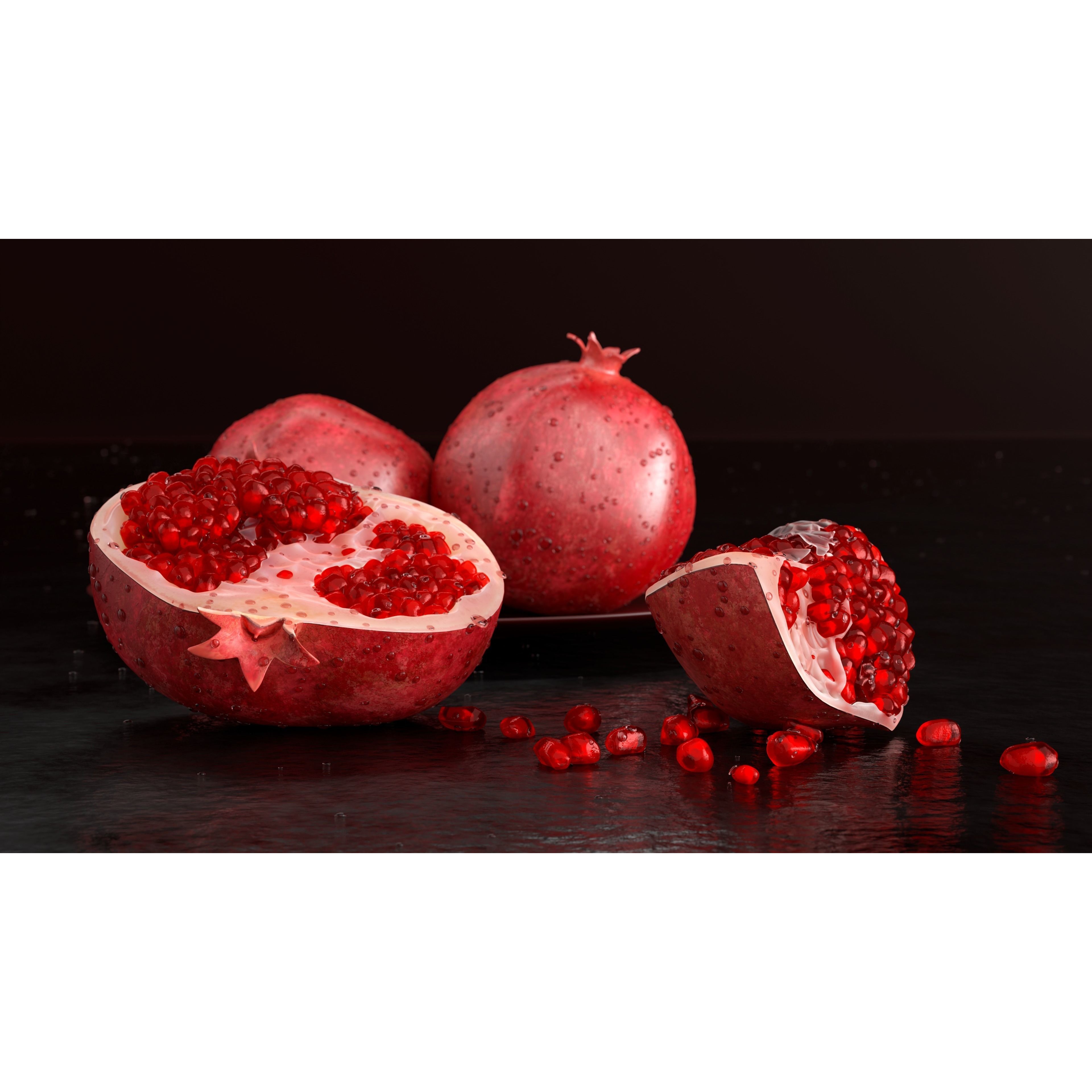 Pomegranate - Realistic 3D Model - View 3