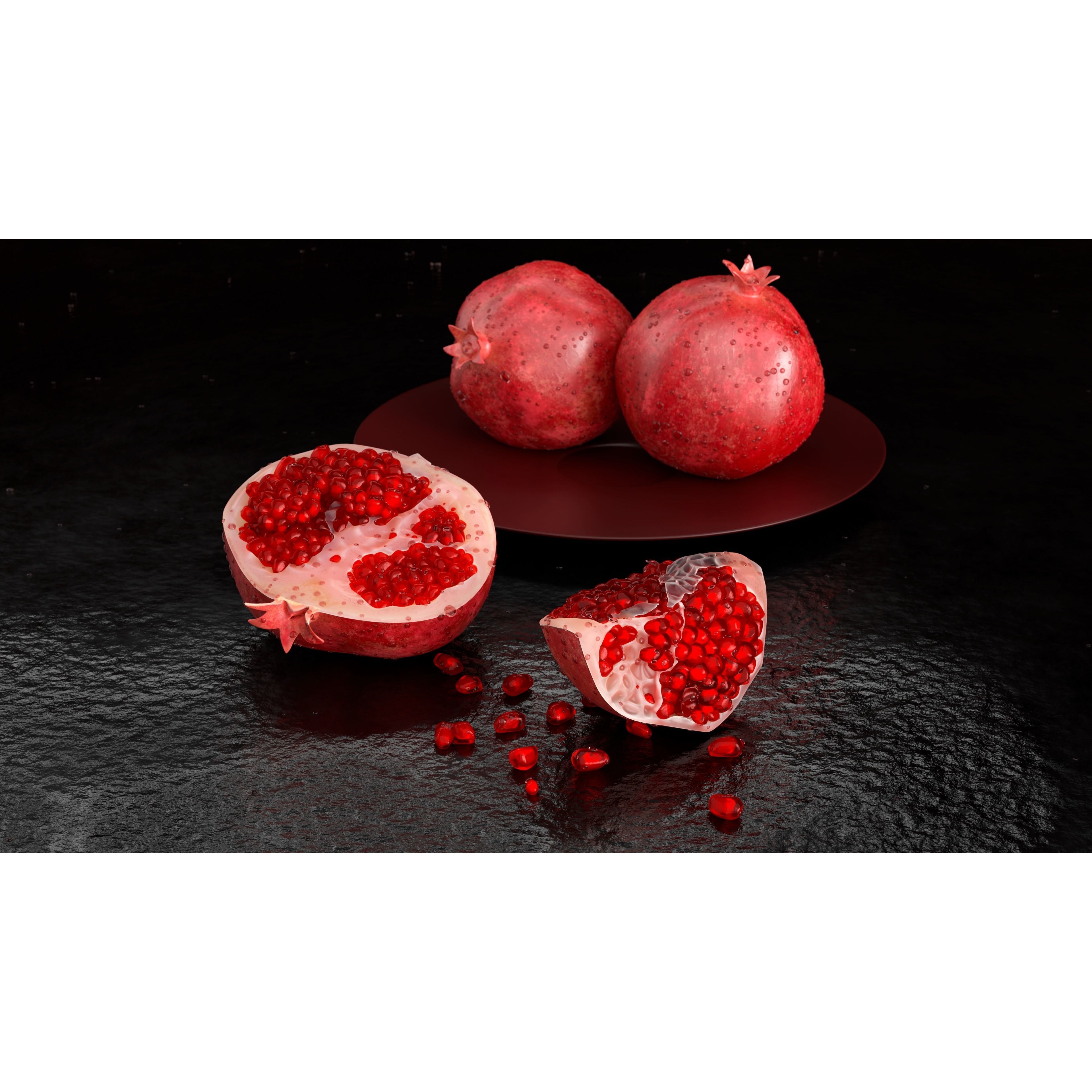 Pomegranate - Realistic 3D Model - View 5