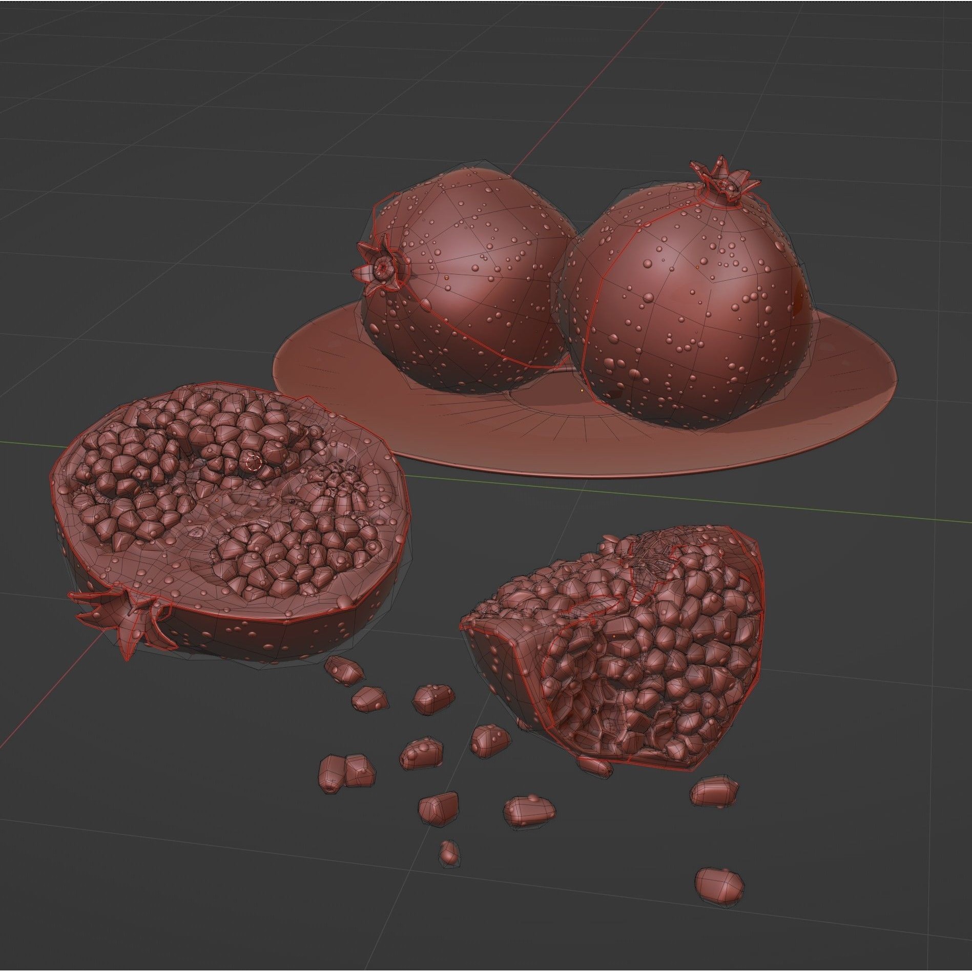 Pomegranate - Realistic 3D Model - View 7