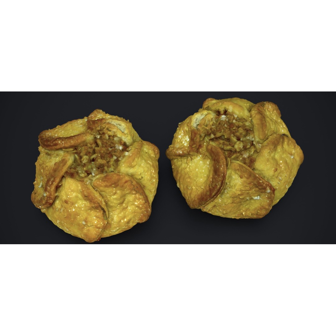 Apple Blossom Tart 3D Model – High Poly Game Asset, FBX - View 10