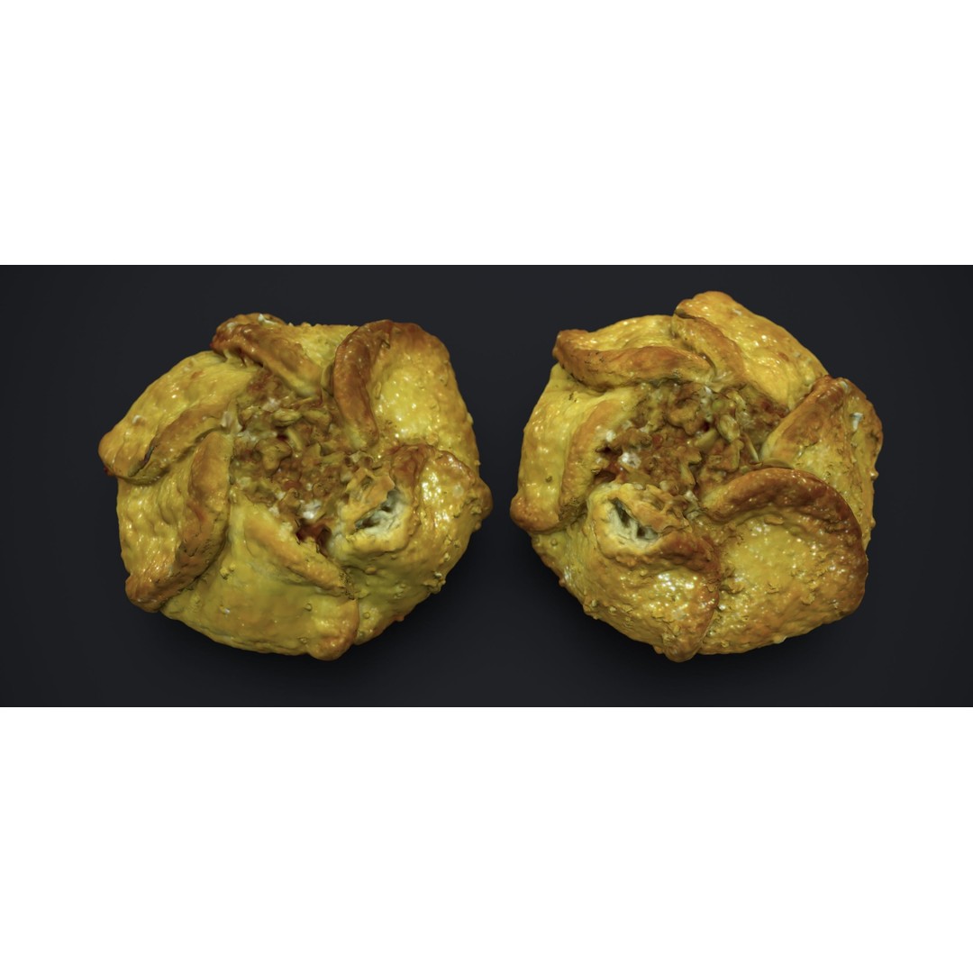 Apple Blossom Tart 3D Model – High Poly Game Asset, FBX - View 11