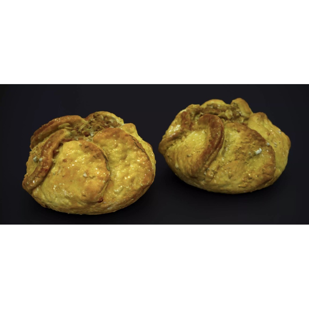 Apple Blossom Tart 3D Model – High Poly Game Asset, FBX - View 2