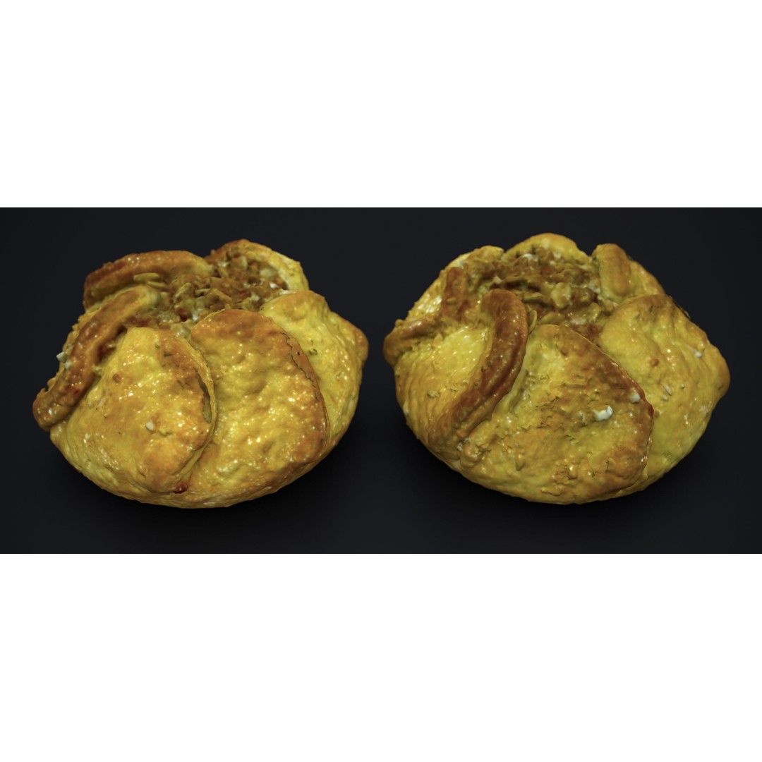Apple Blossom Tart 3D Model – High Poly Game Asset, FBX - View 3