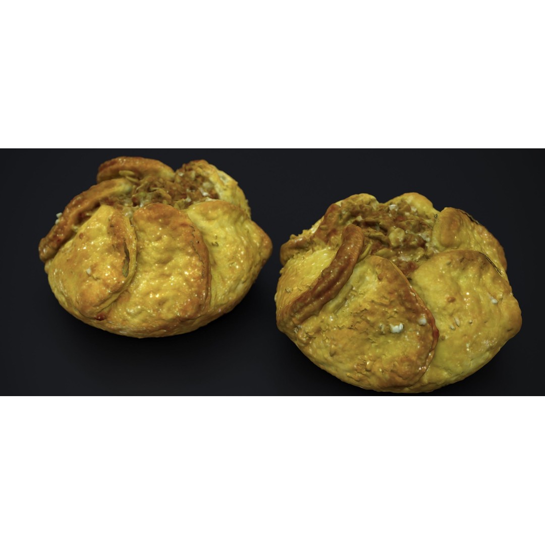 Apple Blossom Tart 3D Model – High Poly Game Asset, FBX - View 4
