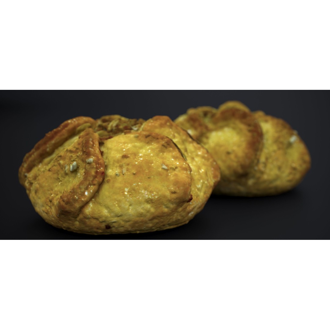 Apple Blossom Tart 3D Model – High Poly Game Asset, FBX - View 9