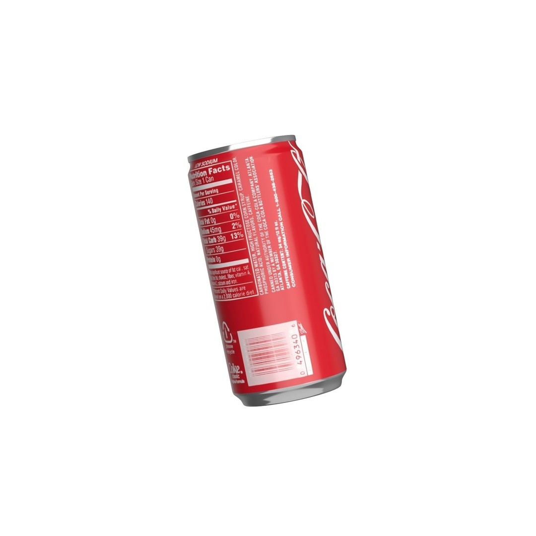 Coca Cola Drink Can 3D Model – Low Poly PBR Beverage Asset, FBX - View 12