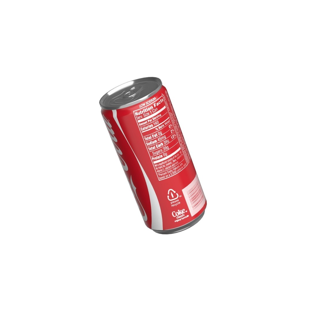 Coca Cola Drink Can 3D Model – Low Poly PBR Beverage Asset, FBX - View 13