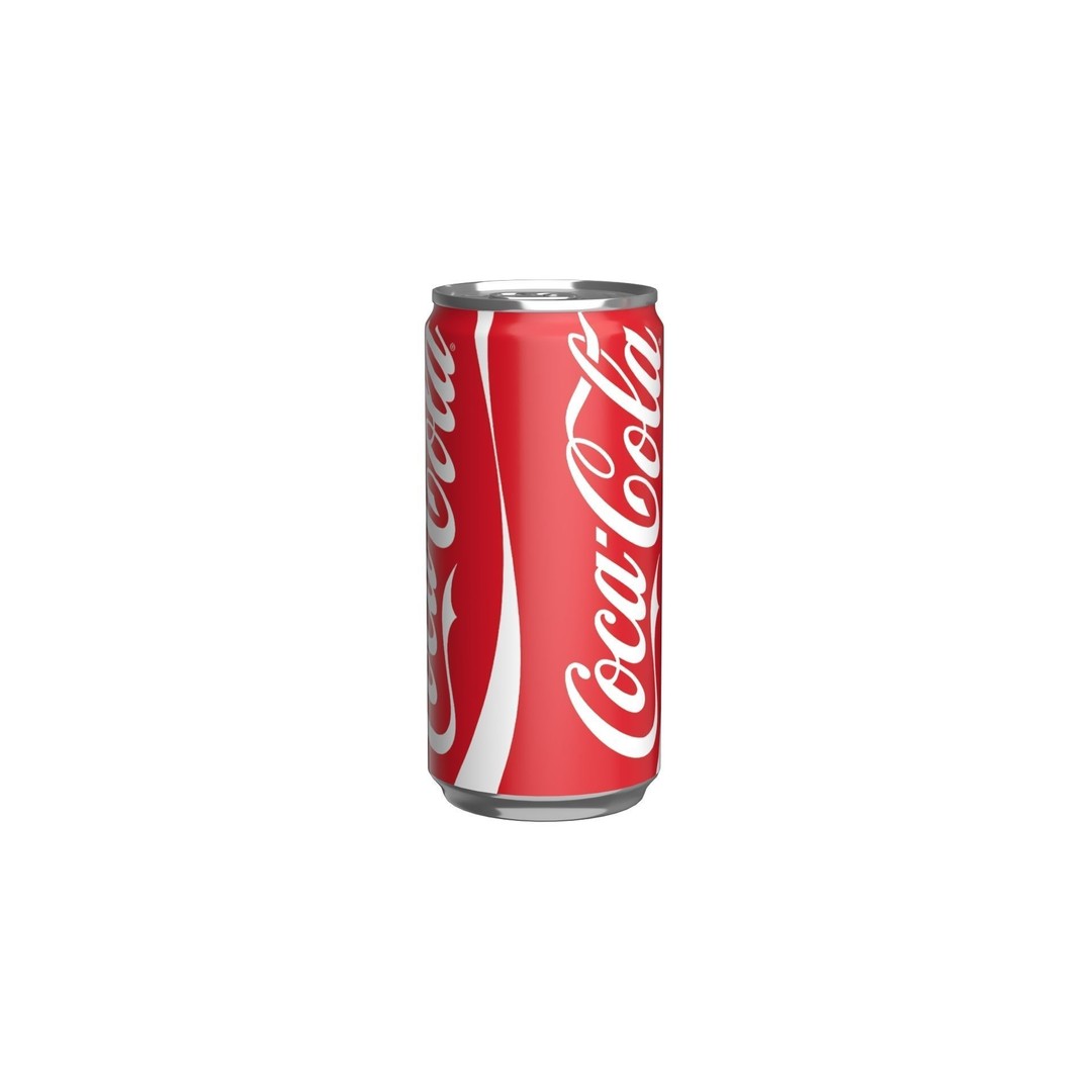Coca Cola Drink Can 3D Model – Low Poly PBR Beverage Asset, FBX - View 3