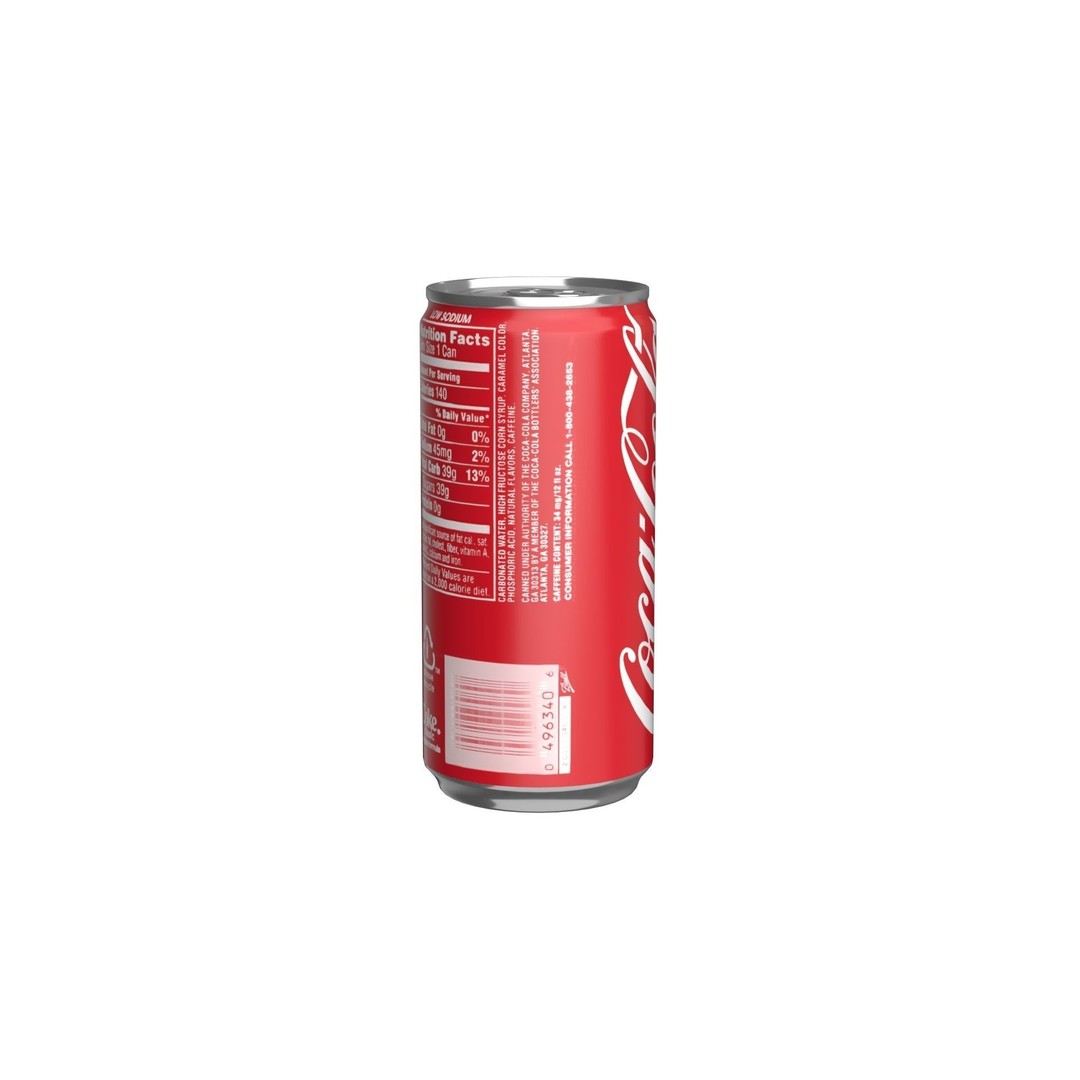 Coca Cola Drink Can 3D Model – Low Poly PBR Beverage Asset, FBX - View 6