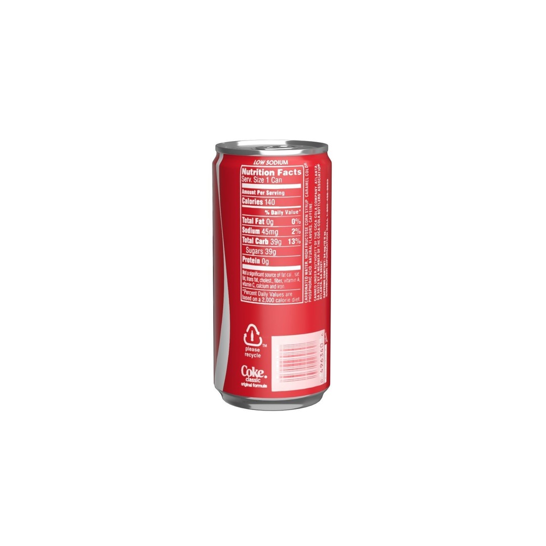 Coca Cola Drink Can 3D Model – Low Poly PBR Beverage Asset, FBX - View 7