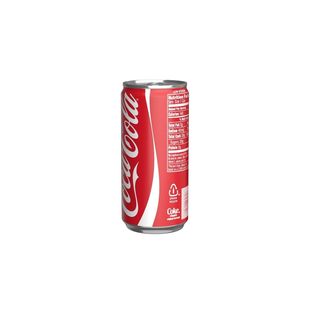 Coca Cola Drink Can 3D Model – Low Poly PBR Beverage Asset, FBX - View 8