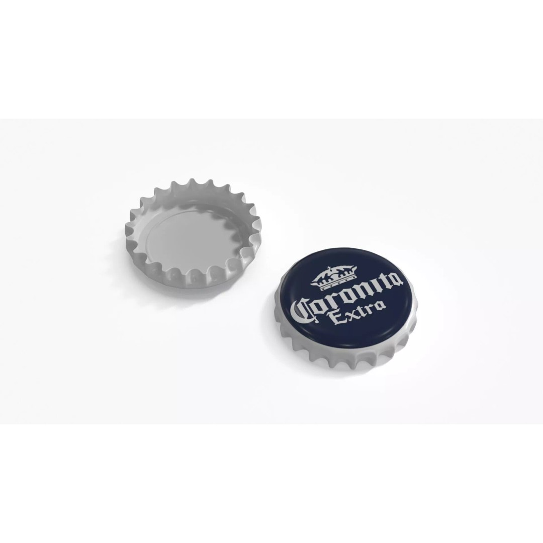 Not Full Corona Beer Bottle 3D Model – Realistic Beverage Asset, FBX - View 9