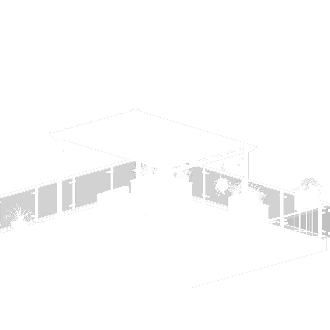 Rooftop Pergola Lounge 3D Model – Modern Design with Realistic Details, FBX, OBJ - View 21