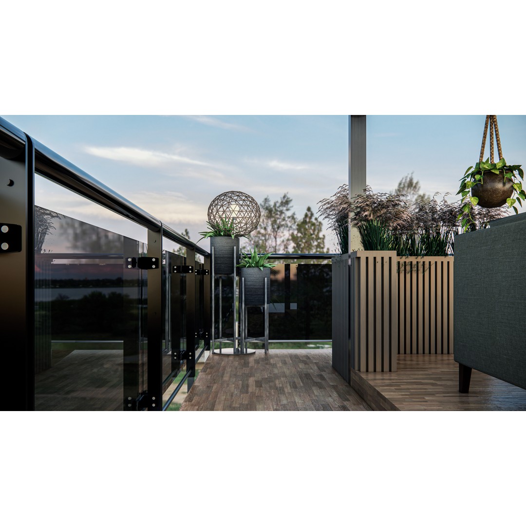 Rooftop Pergola Lounge 3D Model – Modern Design with Realistic Details, FBX, OBJ - View 8
