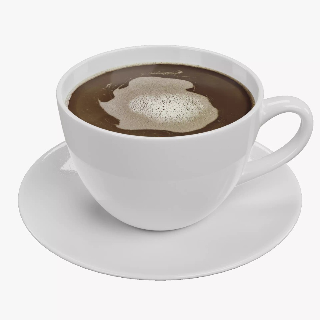 Coffee Cup 3D Model – Realistic Beverage Dishware, Blender