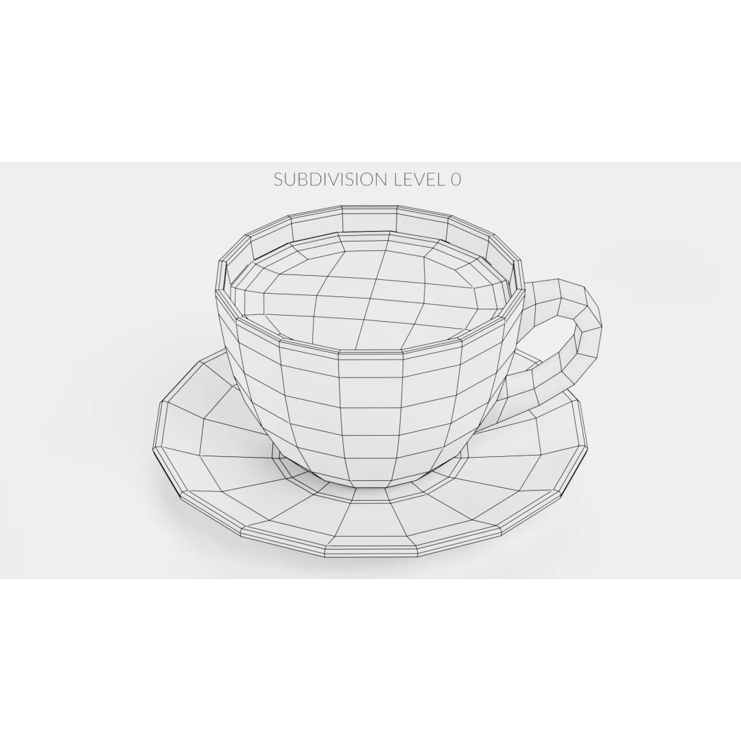 Coffee Cup 3D Model – Realistic Beverage Dishware, Blender - View 10