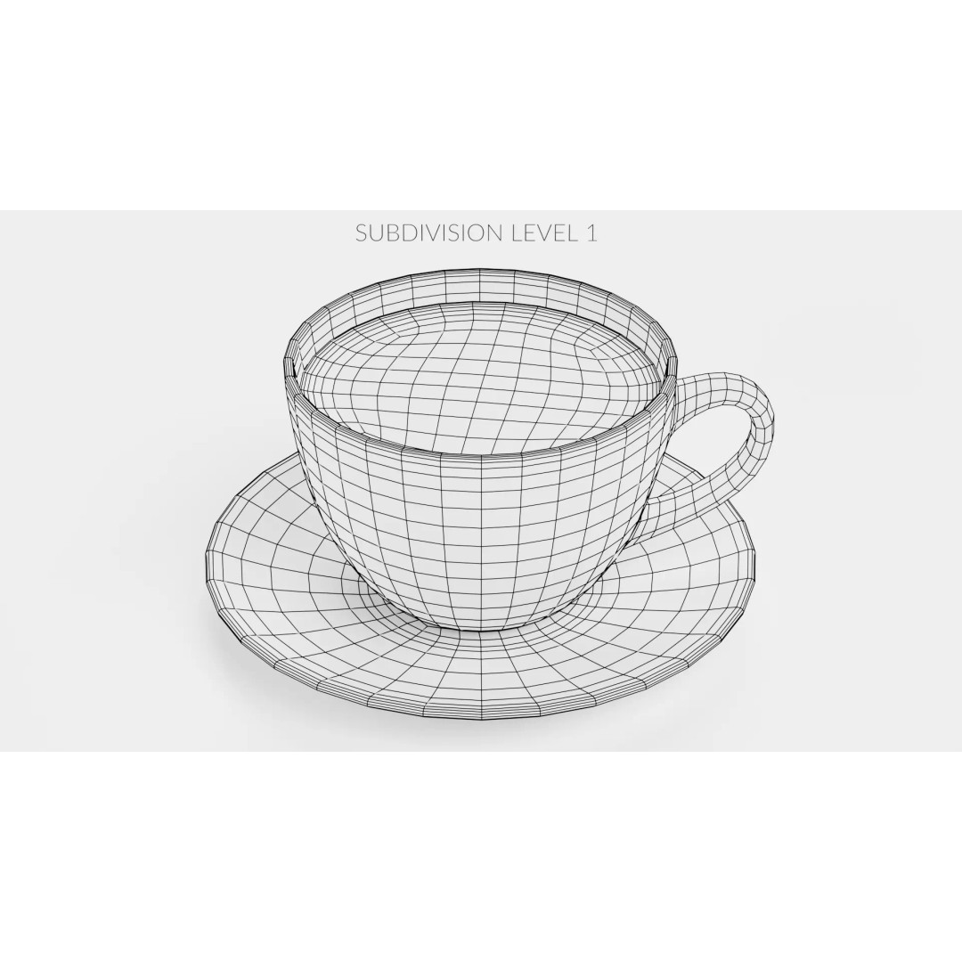 Coffee Cup 3D Model – Realistic Beverage Dishware, Blender - View 11