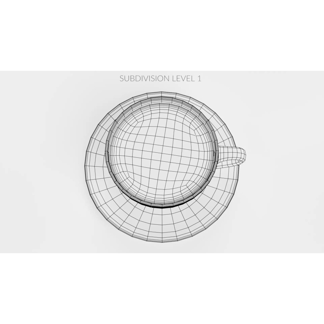 Coffee Cup 3D Model – Realistic Beverage Dishware, Blender - View 13