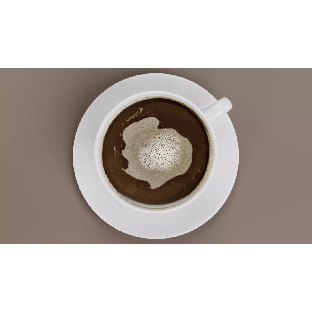Coffee Cup 3D Model – Realistic Beverage Dishware, Blender - View 4