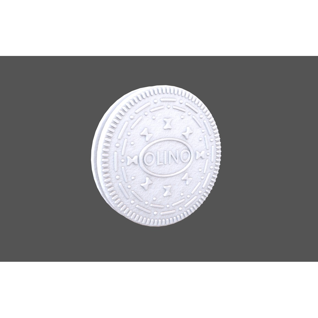 Cookie 3D Model – Low Poly Dessert Asset, PBR Textures, FBX, OBJ - View 3