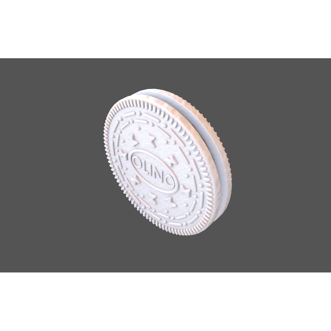Cookie 3D Model – Low Poly Dessert Asset, PBR Textures, FBX, OBJ - View 4