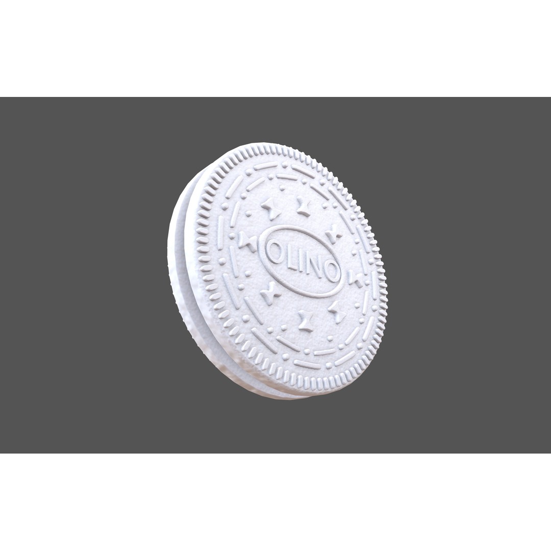 Cookie 3D Model – Low Poly Dessert Asset, PBR Textures, FBX, OBJ - View 5