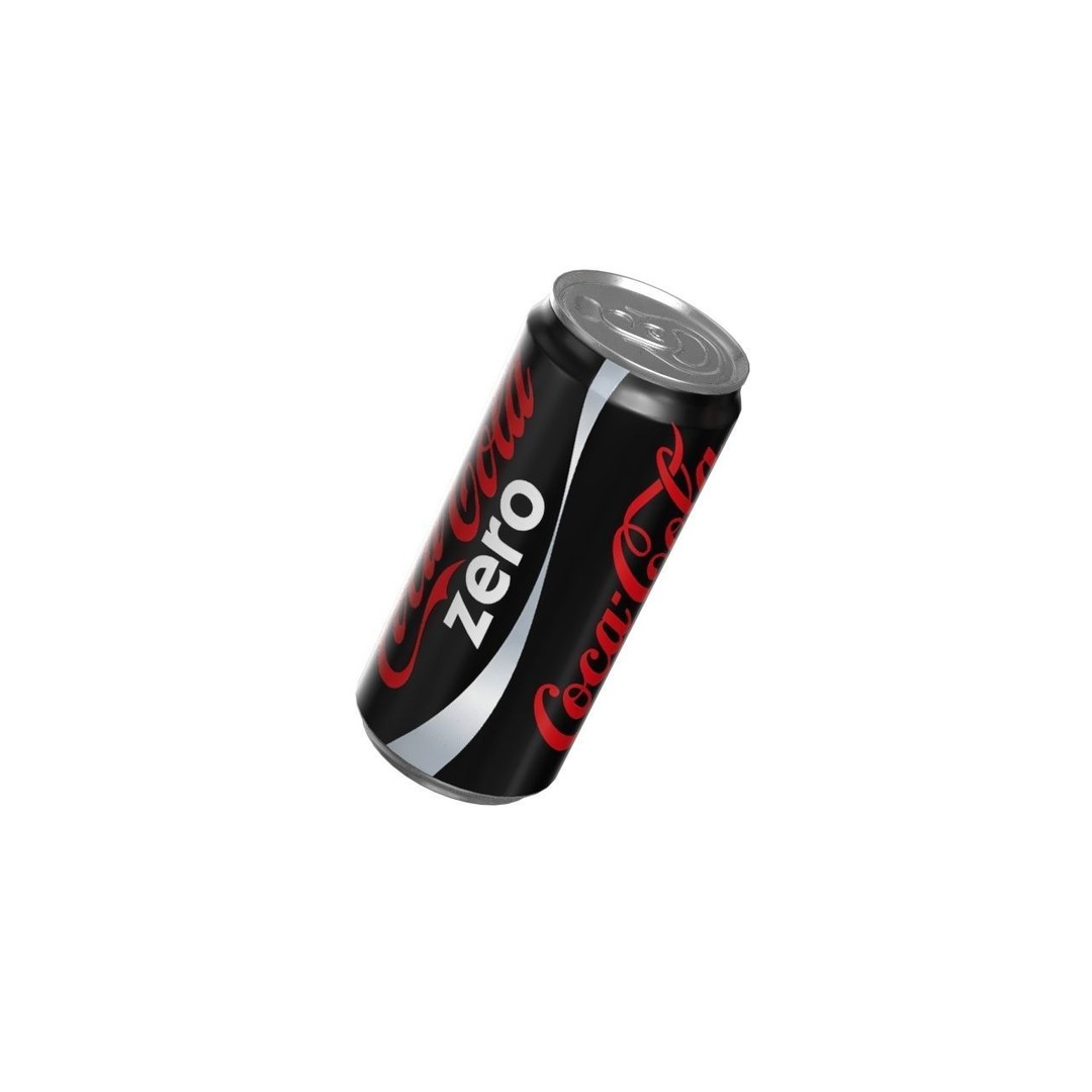 Coca Cola Zero Drink Can 3D Model – Low Poly PBR Asset, FBX/OBJ - View 10