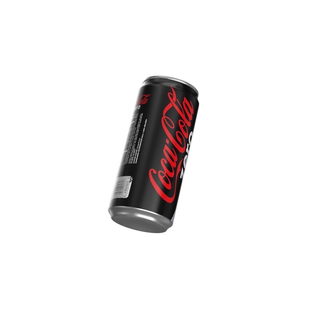 Coca Cola Zero Drink Can 3D Model – Low Poly PBR Asset, FBX/OBJ - View 12