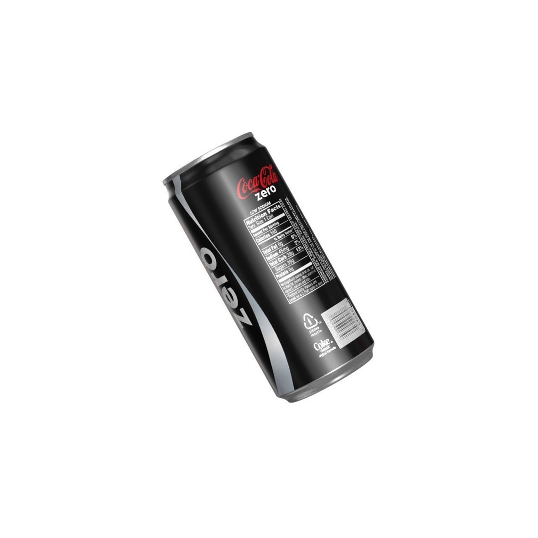 Coca Cola Zero Drink Can 3D Model – Low Poly PBR Asset, FBX/OBJ - View 14