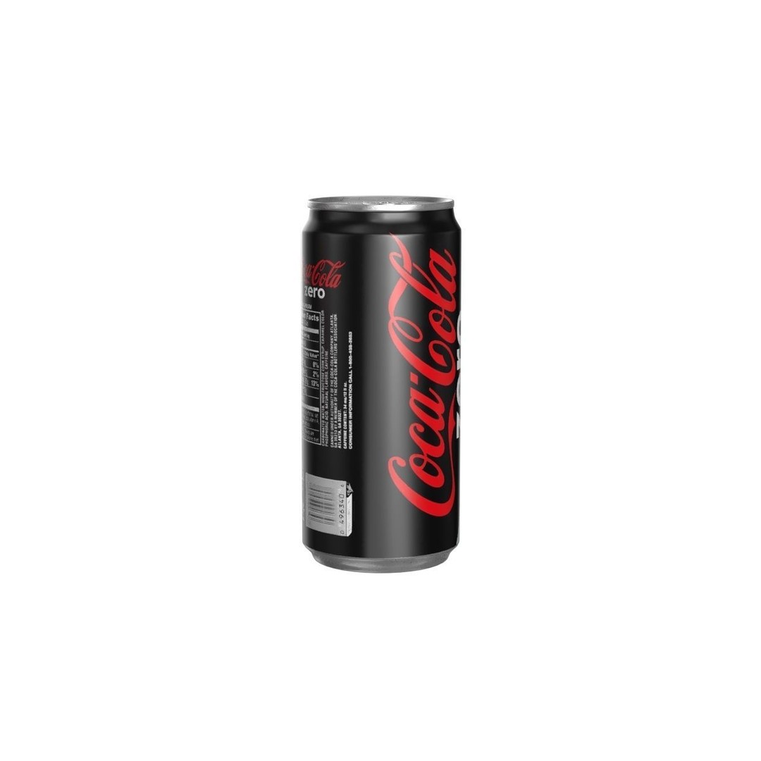 Coca Cola Zero Drink Can 3D Model – Low Poly PBR Asset, FBX/OBJ - View 3