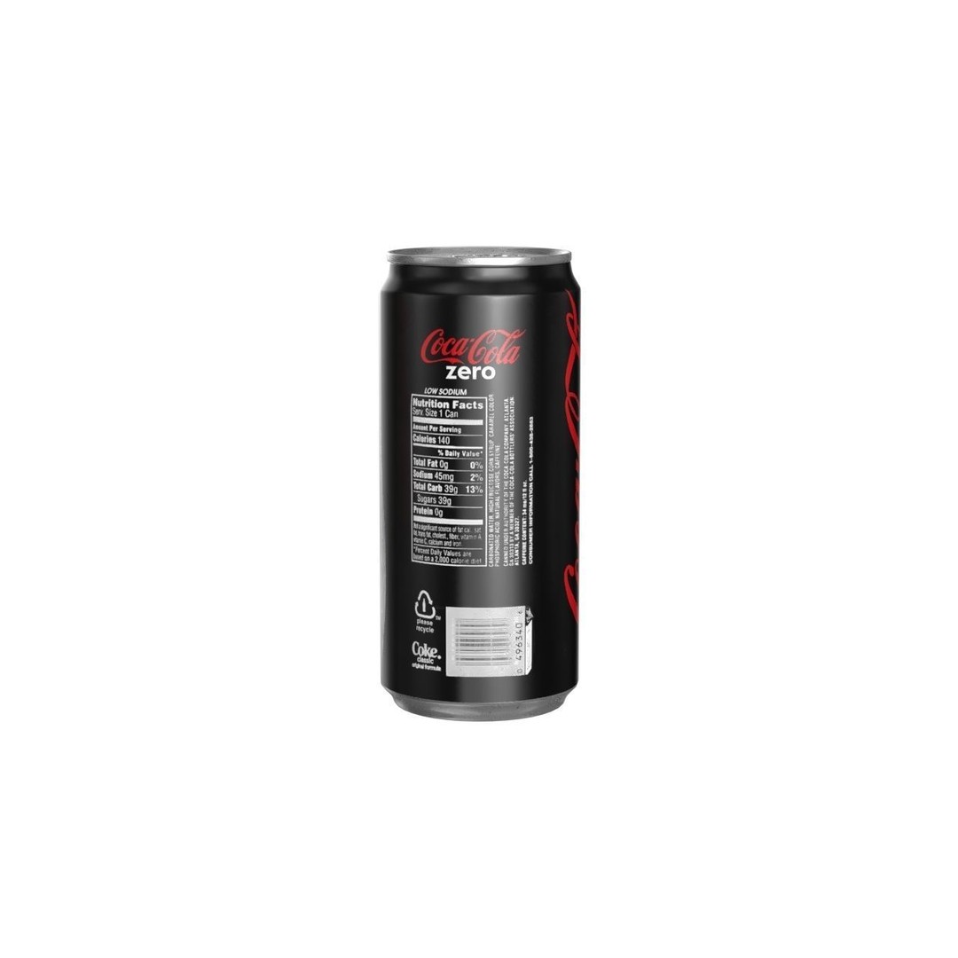 Coca Cola Zero Drink Can 3D Model – Low Poly PBR Asset, FBX/OBJ - View 4