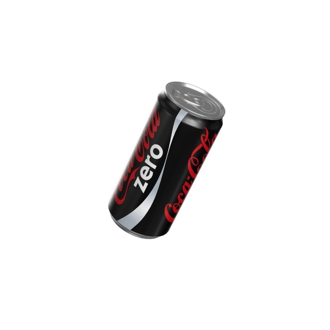 Coca Cola Zero Drink Can 3D Model – Low Poly PBR Asset, FBX & OBJ - View 10